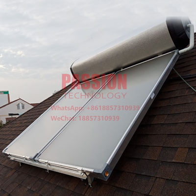 250L 평판 태양열 온수기 블랙 크롬 평면 패널 태양열 집열기